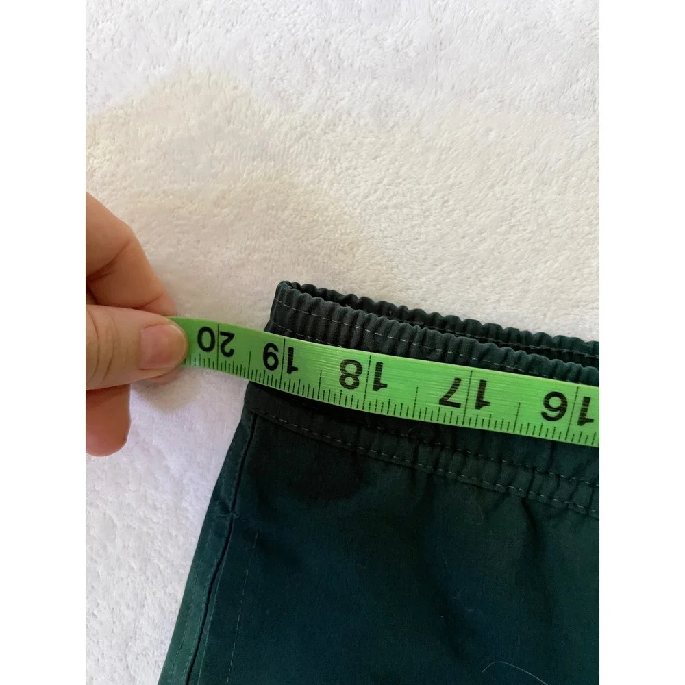Lands End Swim Trunks Forest Green Elastic Waist Drawstring XL